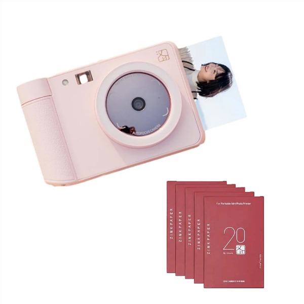 HPRT Z1(핑크)+인화지 100매 골라서 바로 뽑는 즉석스티커카메라,드론,카메라