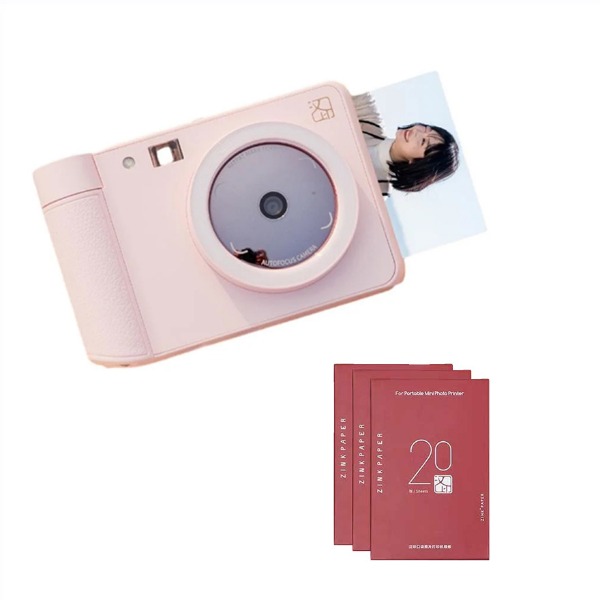 HPRT Z1(핑크)+인화지 60매 골라서 바로 뽑는 즉석스티커카메라,드론,카메라